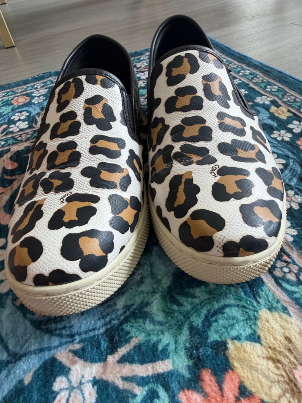 Coach White Leopard Print Slip-On Sneakers - Picture 13 of 13